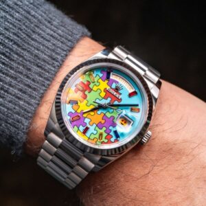 Rolexx Jigshow Puzzle Daydate Automatic Silver Japan