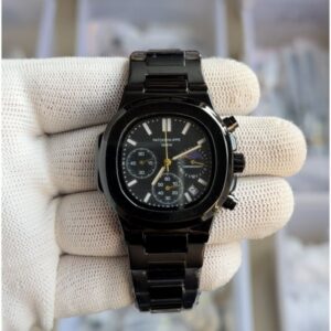 Patek_philippee Nautilus Steel Sun Moon Black